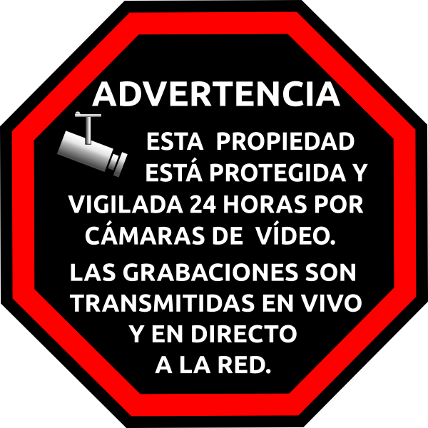 SVG Spanish security surveillance sticker vector image