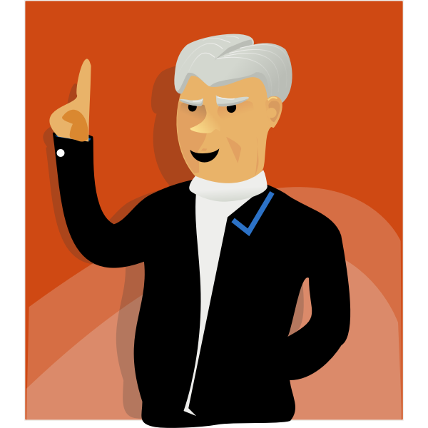 SVG Speaking man vector image