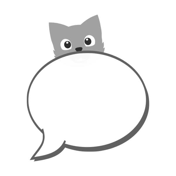 SVG Speech balloon with cat