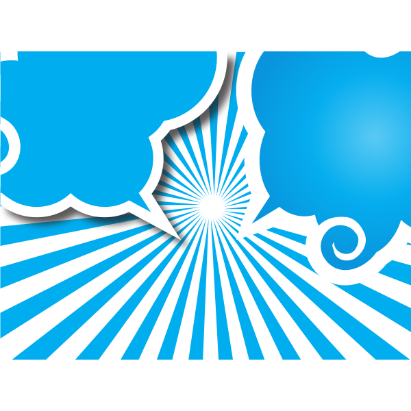 SVG Speech balloons and sunbeam