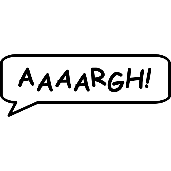 SVG Speech bubble 039039aaaargh039039