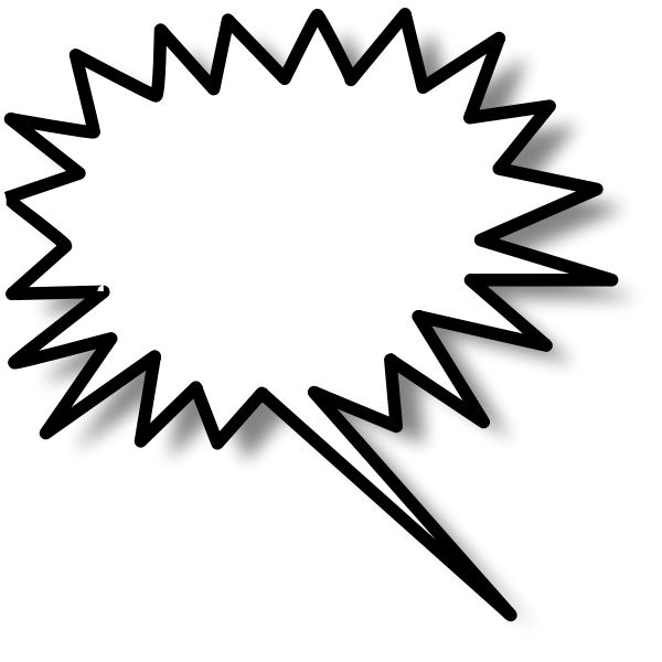 SVG Speech bubble in star shape from right vector graphics
