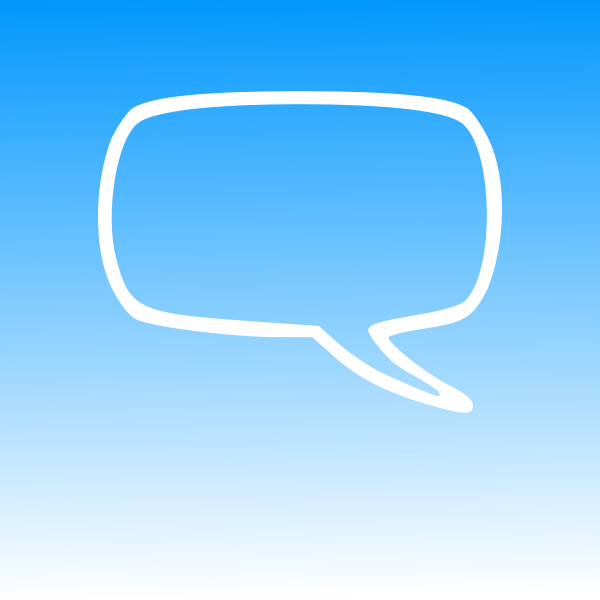 SVG Speech bubble on blue background