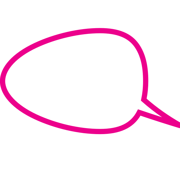 SVG Speech bubble pink outline