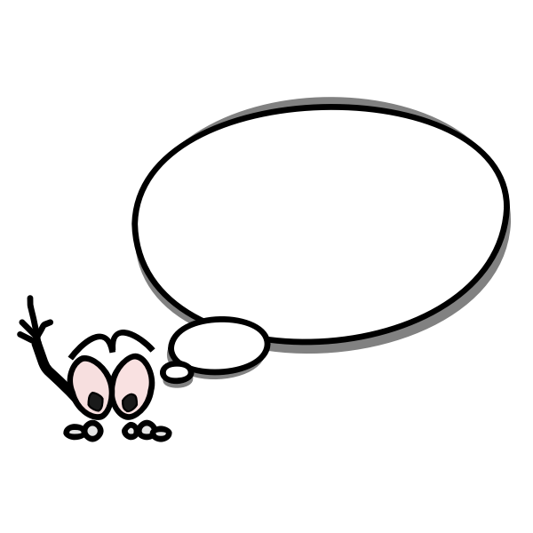 SVG Speech bubble pointing up vector drawing