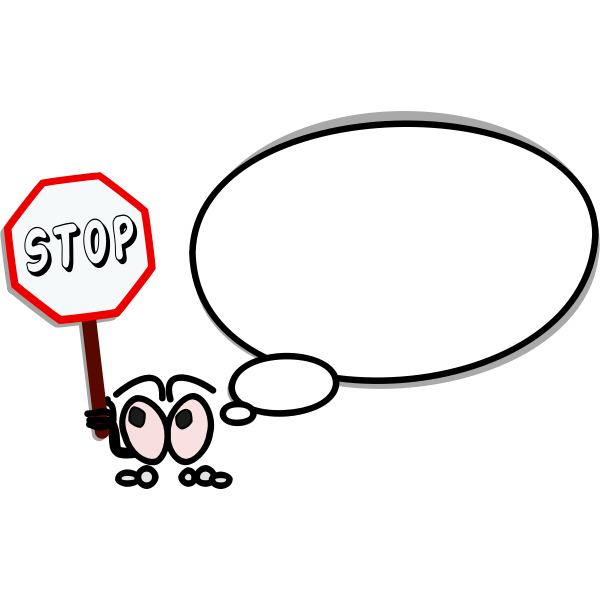 SVG Speech bubble showing stop sign vector image