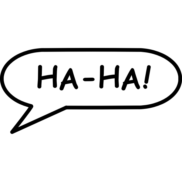 SVG Speech bubble with 039039ha-ha039039