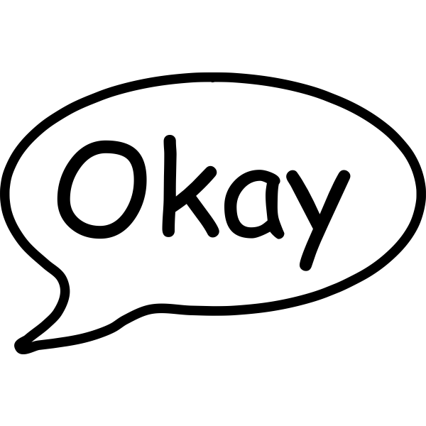 SVG Speech bubble with 039039okay039039