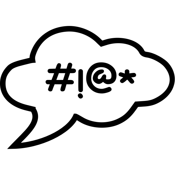 SVG Speech bubble with signs