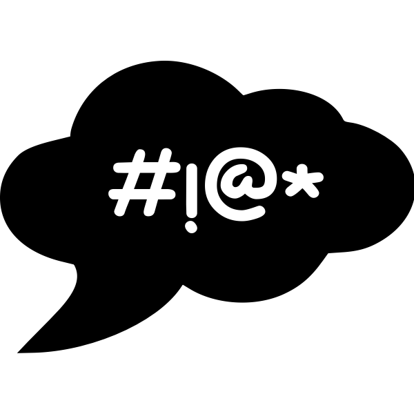 SVG Speech bubble with symbols