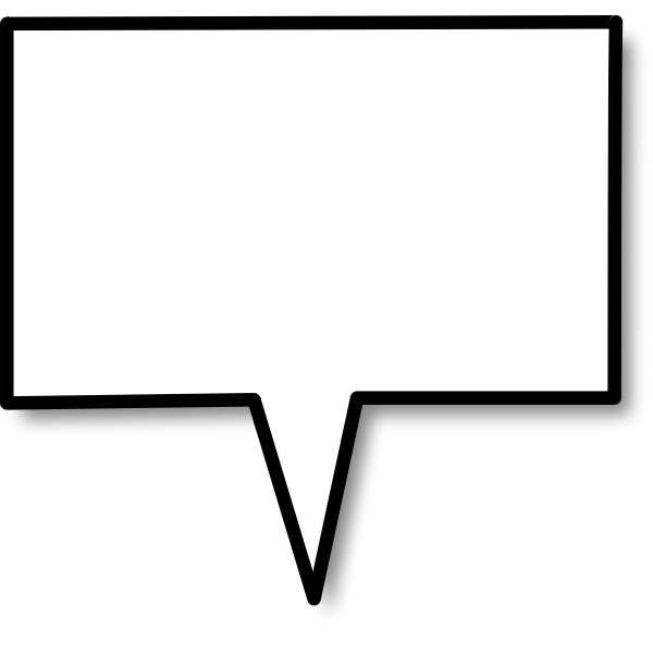 SVG Speech callout rectangle center vector image