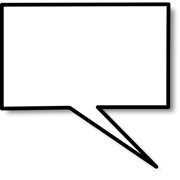 SVG Speech callout rectangle right vector image