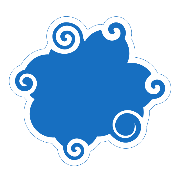 SVG Speech cloud blue color