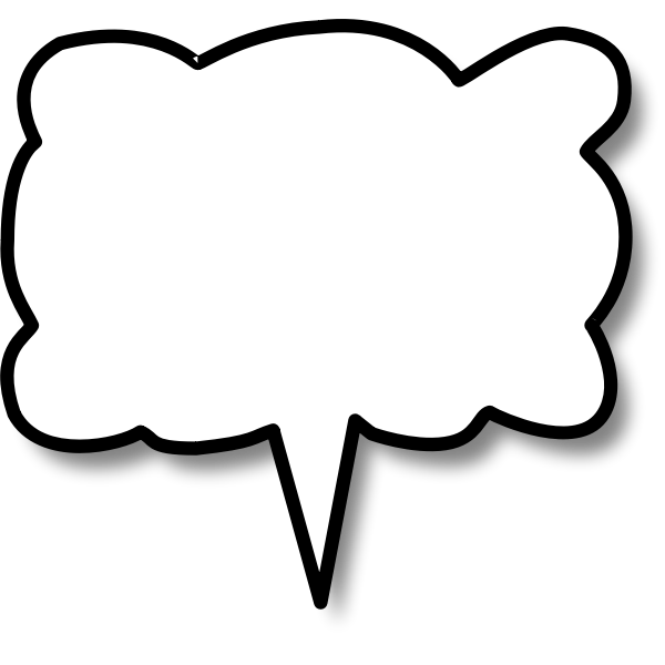 SVG Speech cloud center vector image