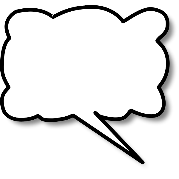 SVG Speech cloud right vector image