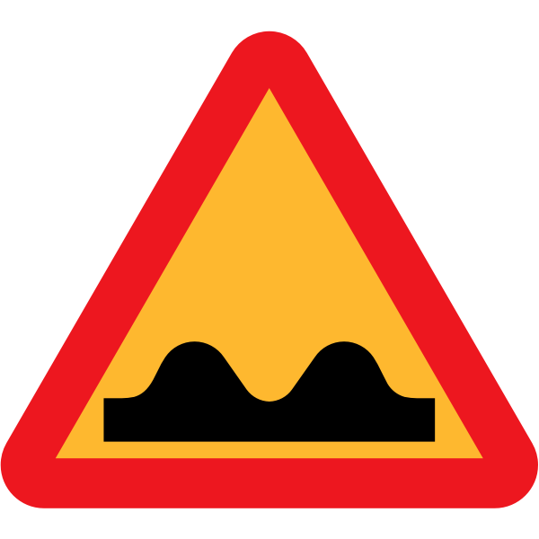 SVG Speed Bump Sign Vector