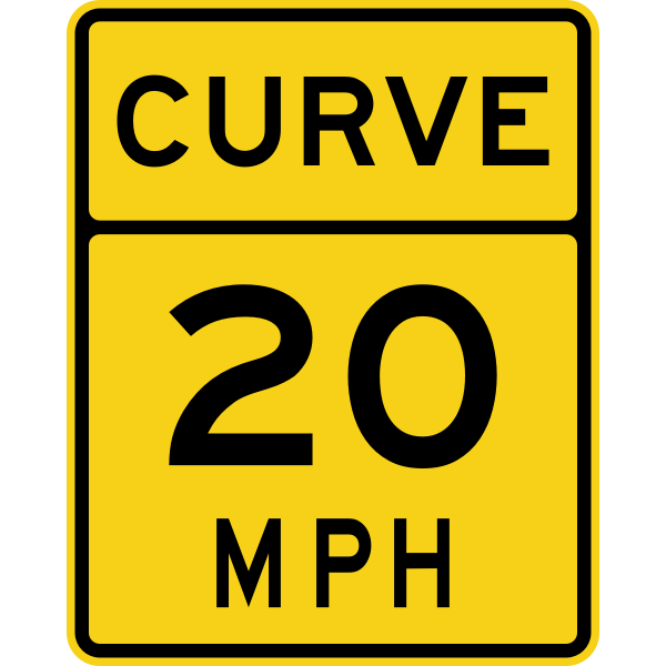 SVG Speed limit 20 roadsign vector image
