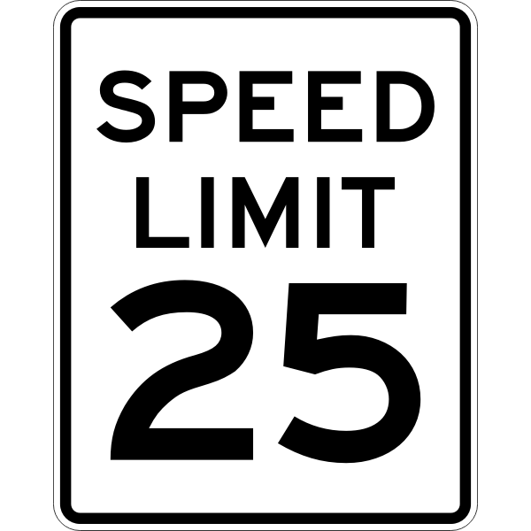 SVG Speed limit 25