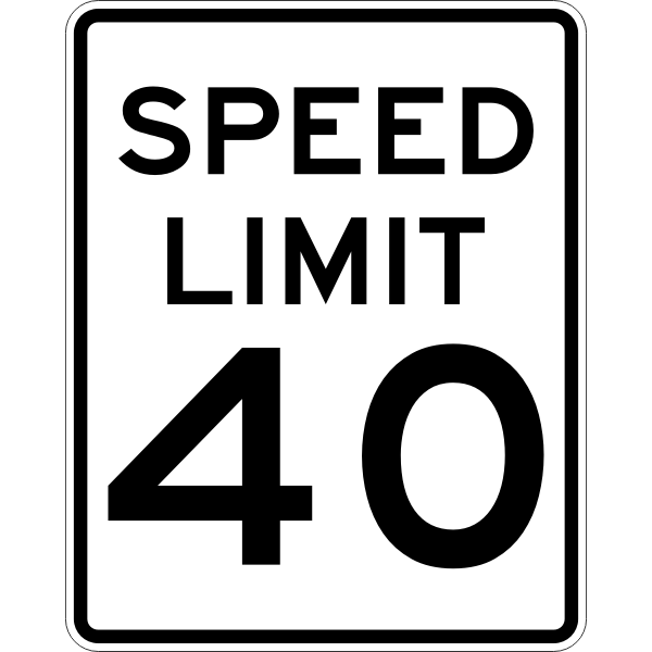 SVG Speed Limit 40