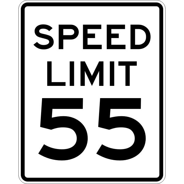 SVG Speed limit 55