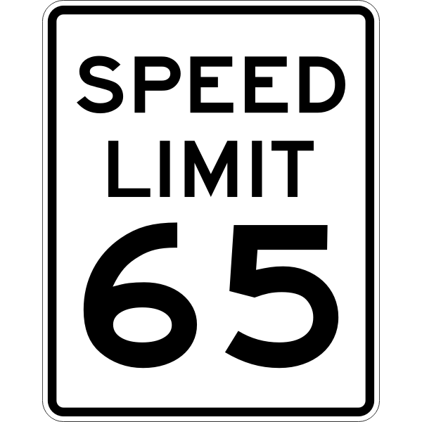 SVG Speed Limit 65