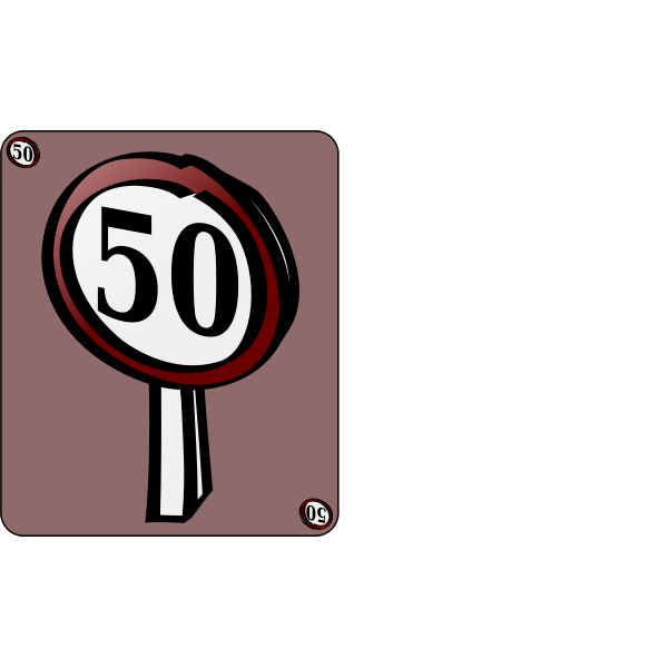 SVG Speed warning sign cartoon