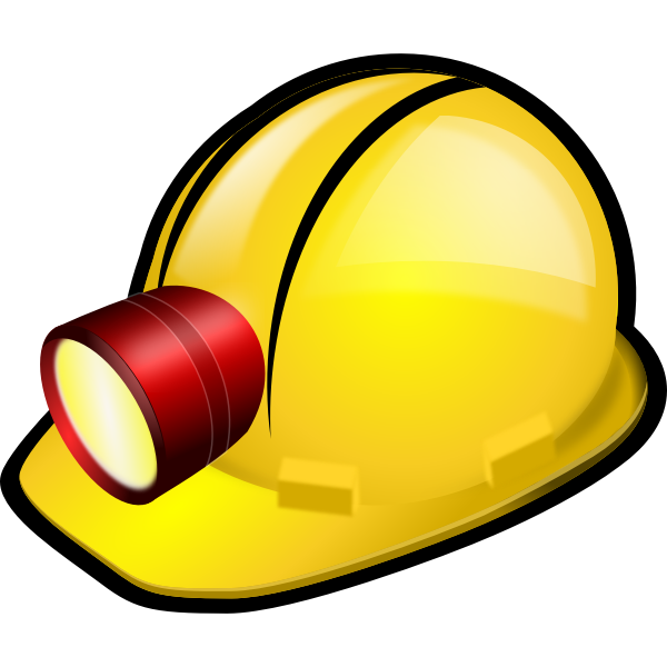 SVG Speleological helmet vector image
