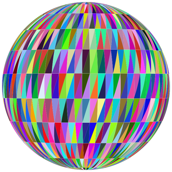 SVG Spherical shape with colorful tiles