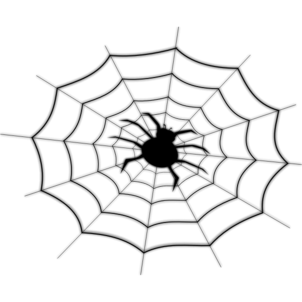 SVG spider on spider net