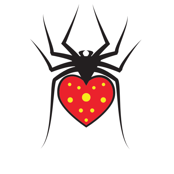SVG Spider with red heart