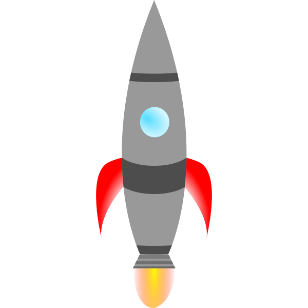 SVG Spiky rocket at takeoff vector illustration
