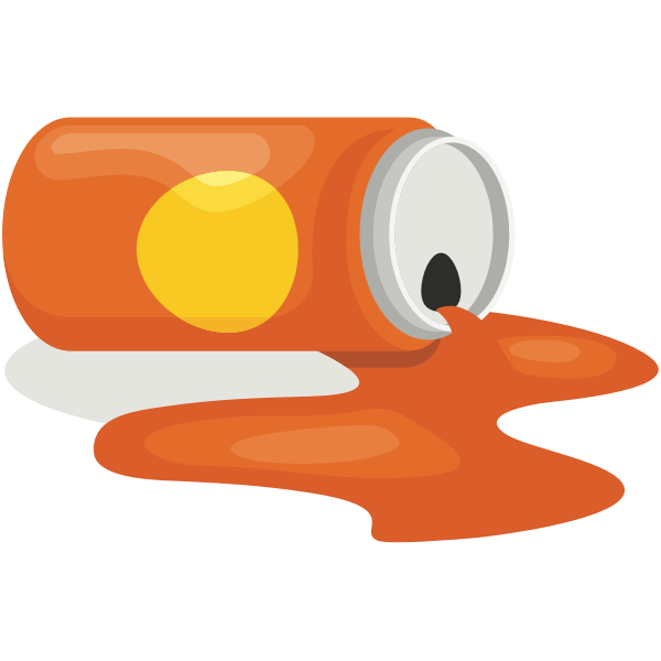 SVG Spilled orange drink
