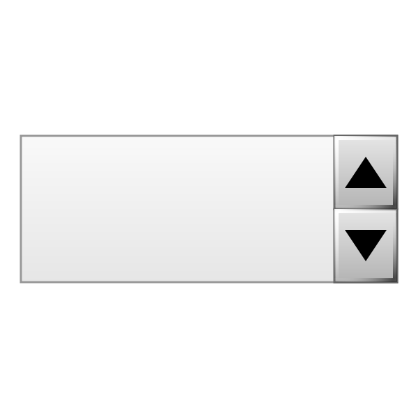SVG Spin box control panel vector image