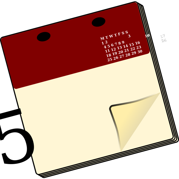 SVG Spiral calendar icon vector clip art