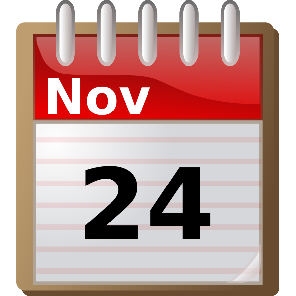 SVG Spiral calendar icon vector image