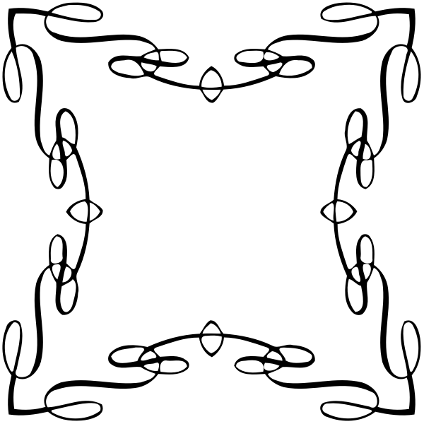 SVG Spiral frame silhouette
