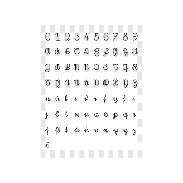 SVG Spiral numbers and letters