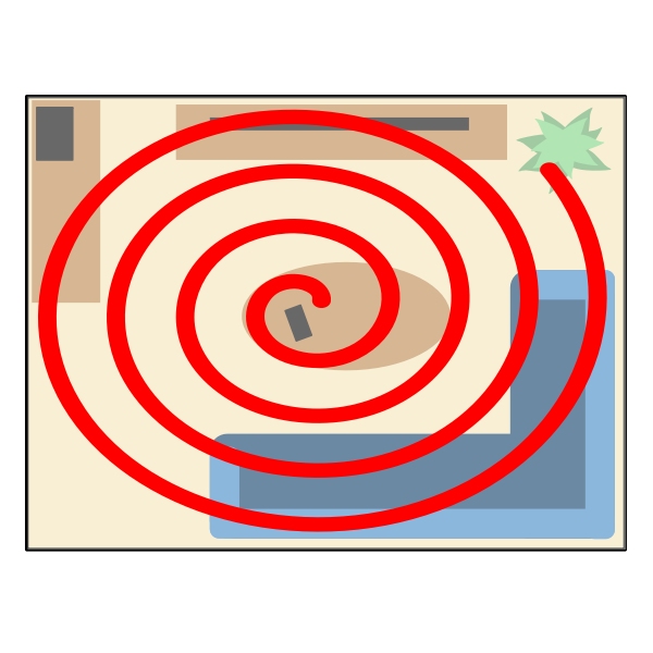 SVG Spiral search pattern