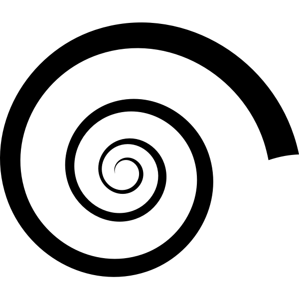 SVG Spiral silhouette vector image