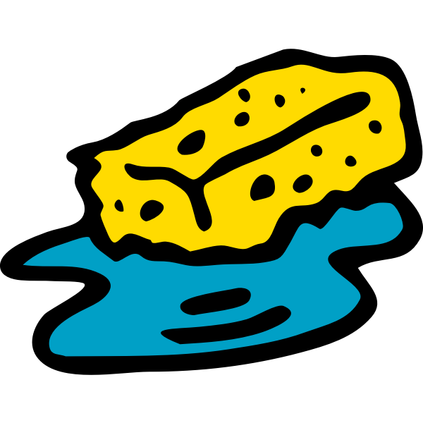 SVG Sponge in water vector clip art