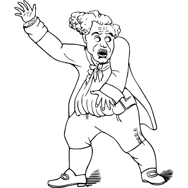 SVG Spooked man