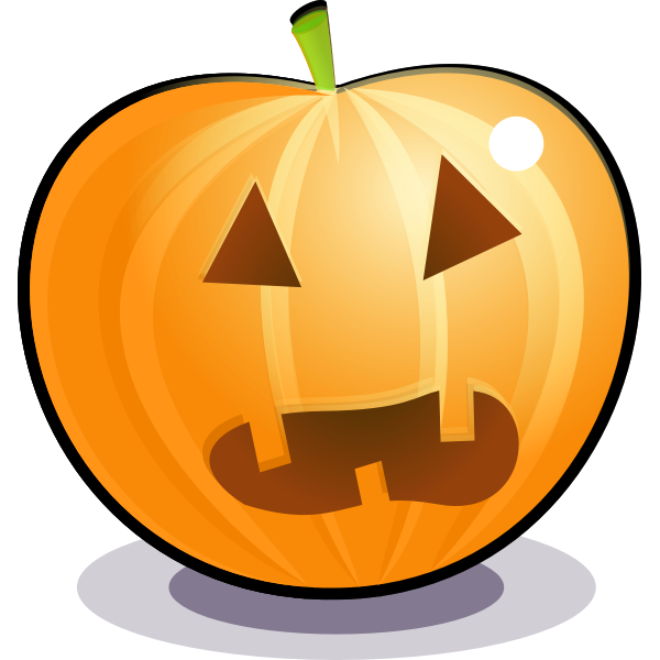 SVG Spooky orange pumpkin vector illustration