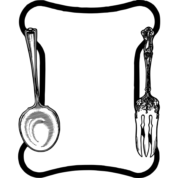 SVG Spoon and fork frame