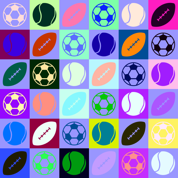 SVG Sports balls pattern
