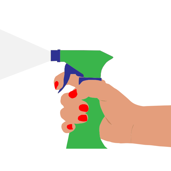 SVG Spray bottle in a hand