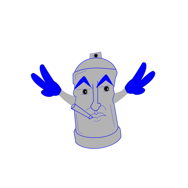 SVG Spray can cartoon style