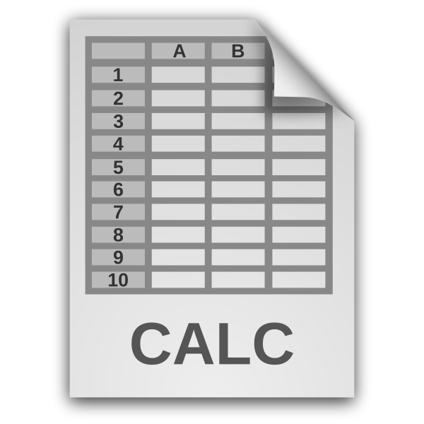 SVG spreadsheet document icon cleaned