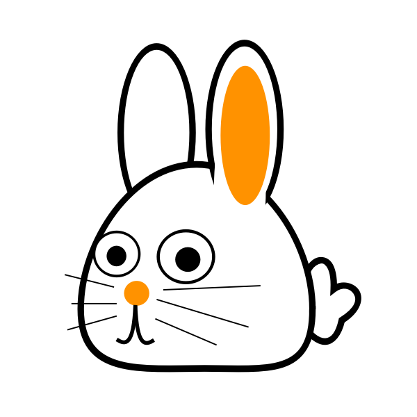 SVG Spring Easter rabbit vector image