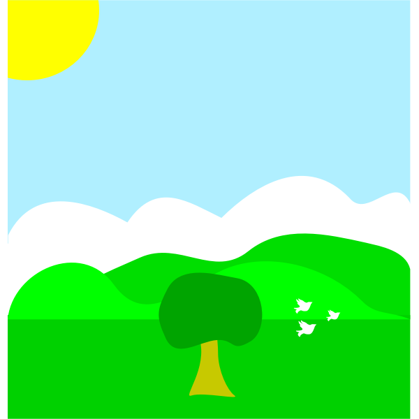SVG Spring scene
