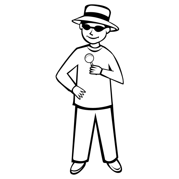 SVG Spy kid vector drawing